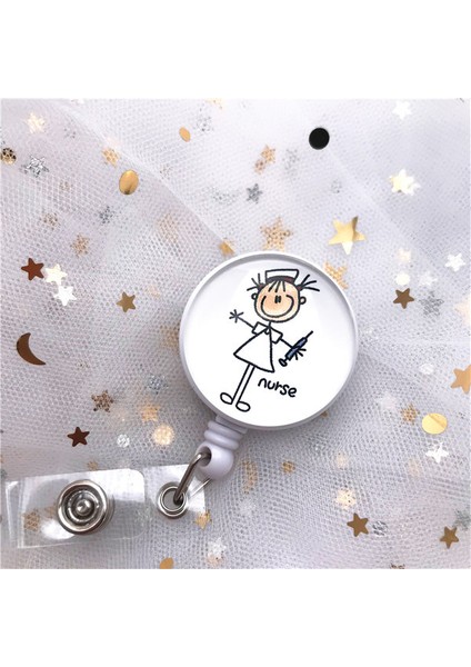 Y12 1 Adet Stetoskop Doktor Öğrenci Kaliteli Geri Çekilebilir Hemşire Rozeti Makara Klip Kimlik Kartı Sevimli Kartvizit Tutucu Ofis Aksesuarları Için (Yurt Dışından)