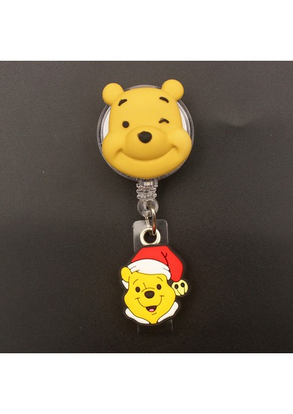 Siyah Arkadaşlar Winnie Eeyore Piglet Tarzı Geri Çekilebilir Rozet Makara Hemşire Doktor Kart Tutucu Ofis Hastane Adı Kart Malzemeleri (Yurt Dışından)