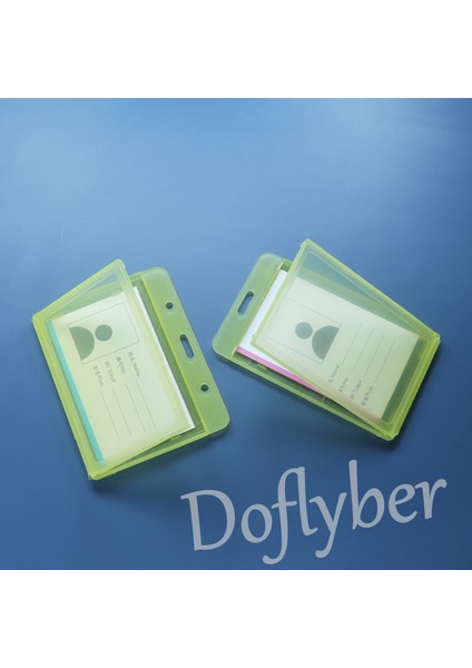 Mor Dikey 1 Adet Plastik Şeffaf Su Geçirmez Banka Kredi Kartvizit Kol Şeffaf Kılıf Kapak Kımlık Rozeti Kordon Tutucu (Yurt Dışından)