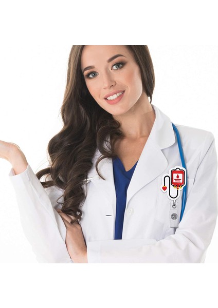 Stil 1 2021 Yeni Varış 1 Parça Yüksek Kaliteli Geri Çekilebilir Hemşire Rozet Makarası Keçe Sevimli Anime Şırınga Ambulans Kimlik Kartı Tutucu Tuşları Kordon (Yurt Dışından) indirimleri