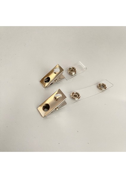 RANDOM-10PCS 10 Adet Metal Rozet Klip Vinil Kayış Kordon Timsah Delik Kelepçeleri Asılı Kımlık Kartı Tutucu Aksesuarları (Yurt Dışından)
