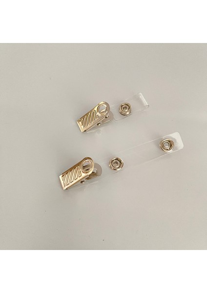 RANDOM-10PCS 10 Adet Metal Rozet Klip Vinil Kayış Kordon Timsah Delik Kelepçeleri Asılı Kımlık Kartı Tutucu Aksesuarları (Yurt Dışından)