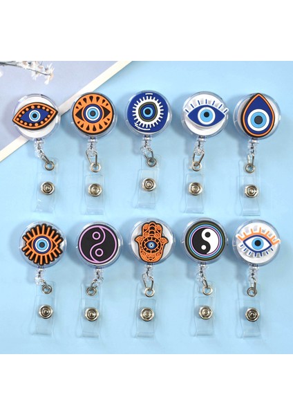 SSK-XH-449-08 1 Adet Nazar Çekme Rozet Makara Hemşire Sevimli Yaka Kartı Makara Klip Rozet Tutucu Doktor Okul Öğrenci Ofis Kımlık Kartı (Yurt Dışından) fırsatları