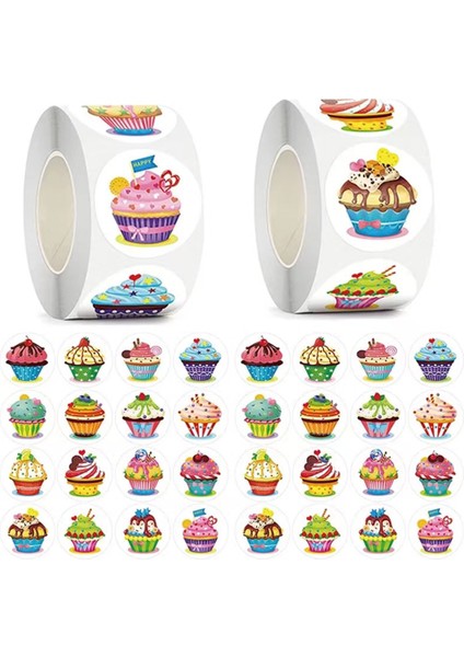 QY1589-500PCS 50-500PCS Yuvarlak Sızdırmazlık Etiketleri Çıkartmalar Düğün Parti Doğum Günü Hediyesi Dekorasyon Etiketleri Cupcake Kırtasiye Tedarik Çıkartmalar (Yurt Dışından) fiyatları
