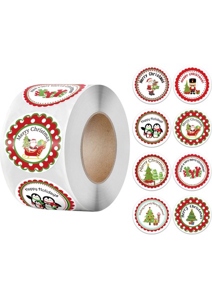 QY706-100PCS 100-500 Adet Yuvarlak Merry Christmas Çıkartmalar Mühür Etiketleri 1 Inç Altın Kelime Etiketi Noel Hediyesi Süslemeleri Etiket (Yurt Dışından)