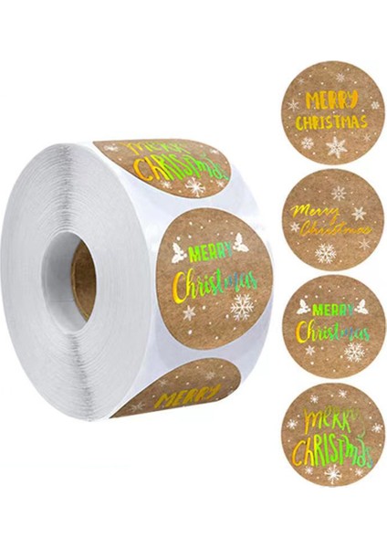 QY706-100PCS 100-500 Adet Yuvarlak Merry Christmas Çıkartmalar Mühür Etiketleri 1 Inç Altın Kelime Etiketi Noel Hediyesi Süslemeleri Etiket (Yurt Dışından)