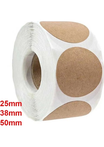 50MM 500 Adet 1 Rulo 100/500 Adet Kraft Kağıt Çıkartmalar Yuvarlak Boş Etiketler El Yapımı Hediye Etiket Kağıdı Dıy Zarf Sızdırmazlık Çıkartmalar Kırtasiye (Yurt Dışından)