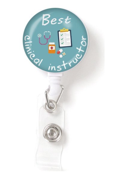 C Yaratıcı Geri Çekilebilir Makaralı Isimlik Tıbbi Işçi Çalışma Kartı Klibi Doktor Hemşire Kimlik Adı Kart Ekran Etiketi Personel Kartı Rozeti Tutucu (Yurt Dışından) indirimleri