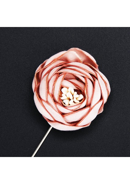 LP08 Sıcak El Yapımı Çiçek Broş Pin Rozeti Kumaş Kamelya Çiçek Yaka Aksesuarları Gömlek Yaka Erkek Takım Elbise Düğün Yaka Çiceği (Yurt Dışından)