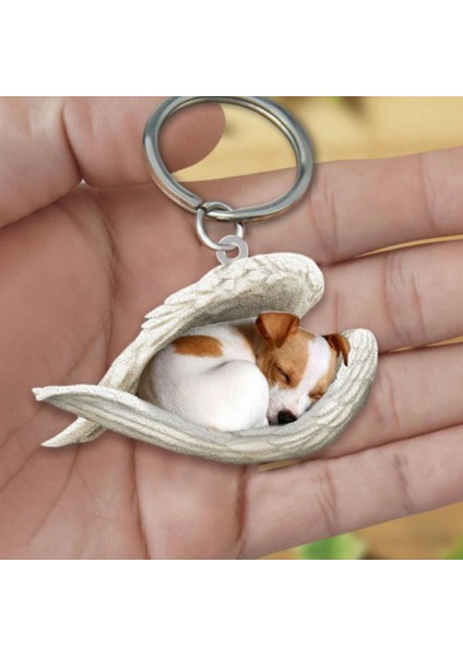 E Akrilik Sevimli Köpek Uyku Melek Anahtar Zincirleri Hayvan Anahtarlık Kadın Kızlar Için Kadın Tutucu Araba Anahtarı Çocuklar Hediye Damla Gemi (Yurt Dışından) modelleri