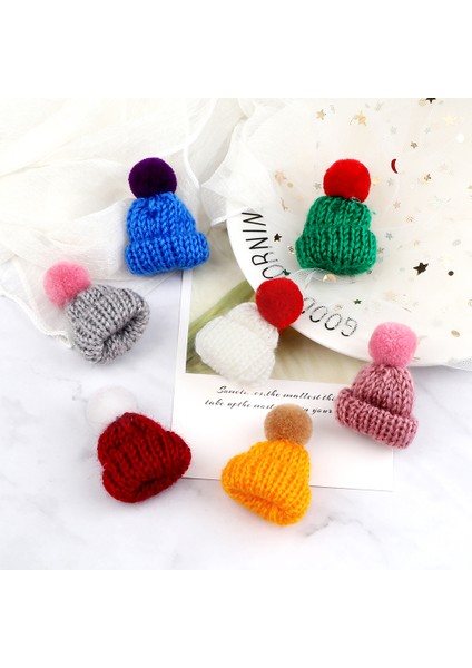 Mor Kırmızı Kadın Broş Pin Sevimli Mini Şapka Rozeti Noel Yeni Yıl Hediye Kazak Ceketler Dıy Şapkalar Çocuklar Kış Aksesuarları Sırt Çantası Dekor (Yurt Dışından) fırsatları