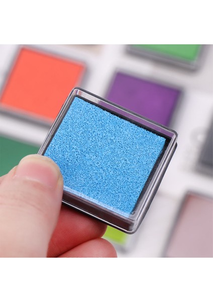 Koyu Mavi Kare Sünger Çok Renkli Mürekkep Pedi Damga Pedleri Parmak Izi Inkpad Dıy Sanat Dekoru Scrapbooking Çizim Oyuncaklar Ofis Okul Malzemeleri (Yurt Dışından) fırsatları