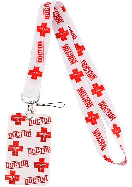 25 Sıcak Satış Tıbbi Doktor Hemşire Kordon Kımlık Kartı Kapağı Telefon Halat USB Rozet Tutucu Boyun Askısı Anahtarlıklar Asmak Halat Kement (Yurt Dışından)