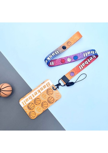 Stil 1 Ins Karikatür Spor Basketbol Kordon Kart Tutucu Tutucu Öğrenci Kimlik Kartı Geçiş Sıra Kartı Kredi Kartı Askıları Anahtarlık Hediye (Yurt Dışından)