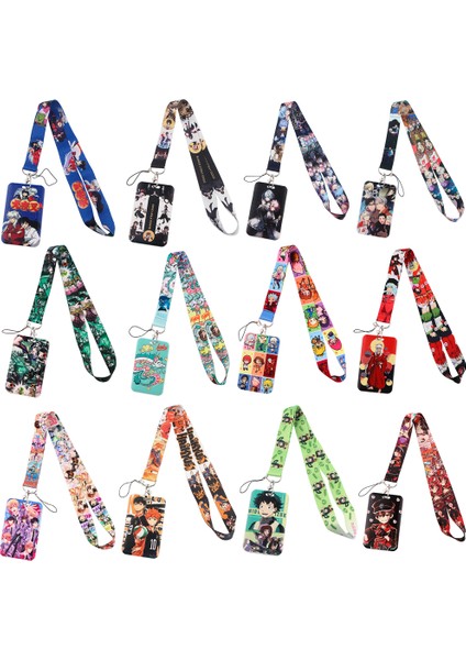 14 CB0181 Anime Kart Kılıfları Kordon Anahtar Kordon Cosplay Rozeti Kımlık Kartları Sahipleri Boyun Askıları Anahtarlıklar Öğrenci Ofis Aksesuarları (Yurt Dışından) fiyatları