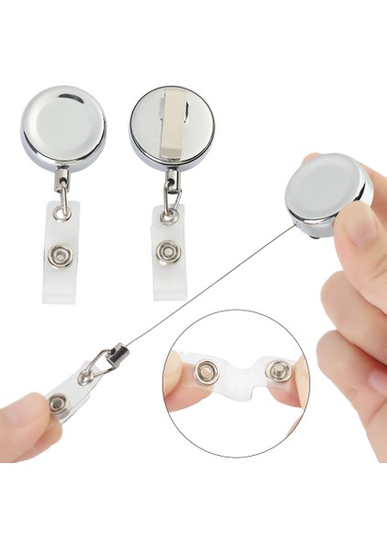 13 1 Adet Geri Çekilebilir Kimlik Kartı Rozet Makarası Kordon Krom Metal Kapı Geçiş Tutucu Zincir Çalışma Kartı Anahtarlık Ofis Okul Malzemeleri (Yurt Dışından) fiyatları