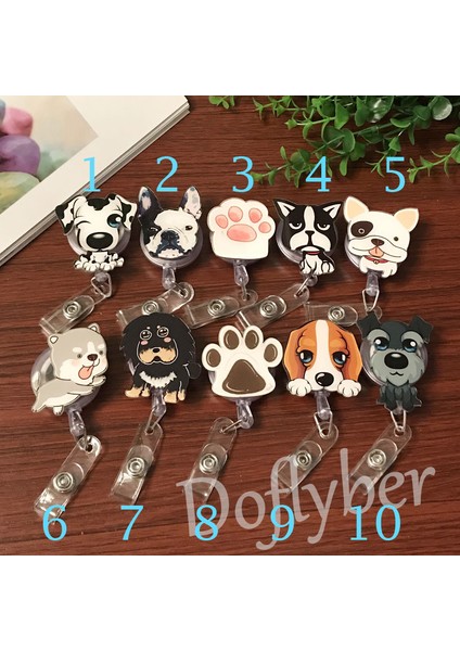 23 Karikatür Köpek Paw Hemşire Doktor Diş Hekimi Geri Çekilebilir Çekme Rozet Makara Sergi Kımlık Kordon Adı Etiketi Kart Rozeti Tutucu Ofis Arzı (Yurt Dışından)