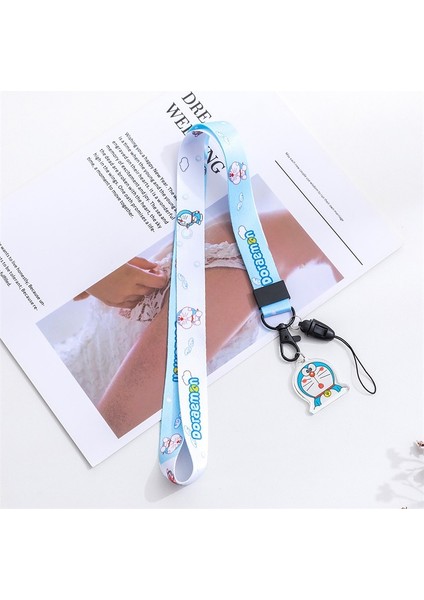 Gs-16 Anime Karikatür Doraemon Anahtarlık Kordon Telefon Kılıfı Boyun Askısı Kimlik Kartı USB Rozet Tutucu Asmak Halat (Yurt Dışından)