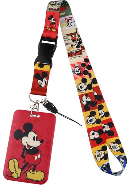 12 Disney Sevimli Küçük Mickey Mouse Kordon Tuşları Için Telefon Serin Boyun Askısı Kordon Kamera Için Düdük Kımlık Rozeti Sevimli Dokuma Şeritler (Yurt Dışından)
