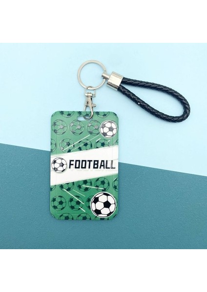 Stil 7 Ins Spor Tarzı Futbol Kordon Kart Tutucu Tutucu Öğrenci Geçiş Kartı Kredi Kartı Askıları Anahtarlık Hediye Copa (Yurt Dışından)