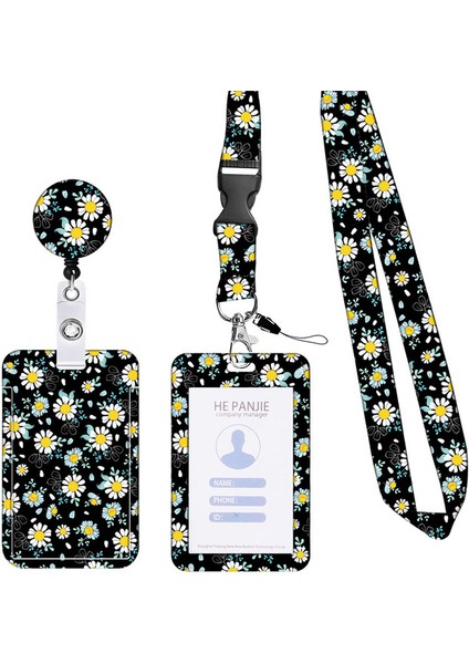 Mavi Krizantem Geri Çekilebilir Çiçek Karikatür Hemşire Rozeti Makara Klipsi Rozet Tutucu Öğrenciler Rozeti Klip Doktor Kımlık Kartı Tutucu Ipi Rozet Tutucu (Yurt Dışından)