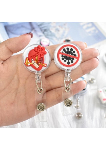 Ssk-Xh-41-17 1 Adet Hastane Geri Çekilebilir Makaralı Isimlik Kemer Klipsi ile Sevimli Hemşire Doktor Adı Etiketi Kart Tutucu Aksesuarları Ofis Kaynağı Klip (Yurt Dışından) indirimleri