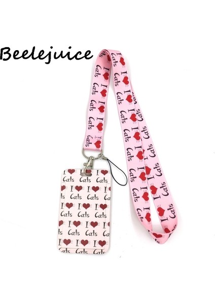 Stil 8 Siyah Kediler Kalpler Aşk Moda Kordon Kımlık Rozeti Tutucu Otobüs Geçiş Kılıfı Kapak Kayma Bankası Kredi Kartı Tutucu Askı Kart Tutucu Hediyeler (Yurt Dışından)