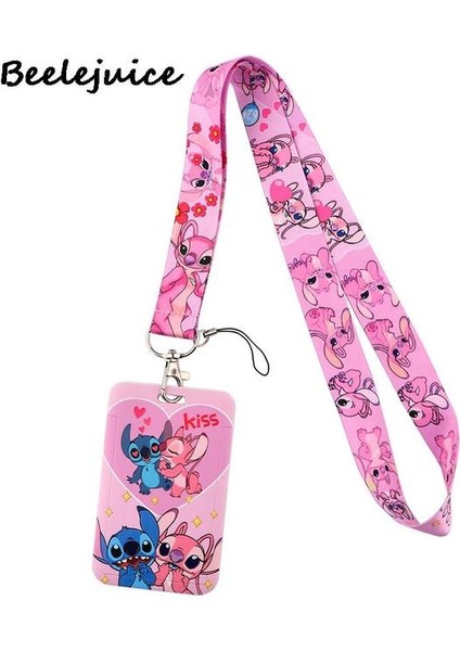 11 Lilo Stitch Anahtarlık Boyunluklar Kimlik Kartı Tutucu Kımlık Kartı Geçiş Spor Salonu Cep Telefonu Rozeti Tutucu Anahtar Kayışı Webbings Şeritler (Yurt Dışından)