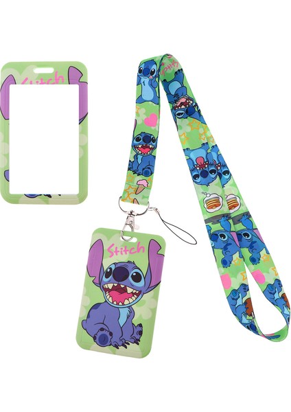 11 Lilo Stitch Anahtarlık Boyunluklar Kimlik Kartı Tutucu Kımlık Kartı Geçiş Spor Salonu Cep Telefonu Rozeti Tutucu Anahtar Kayışı Webbings Şeritler (Yurt Dışından)