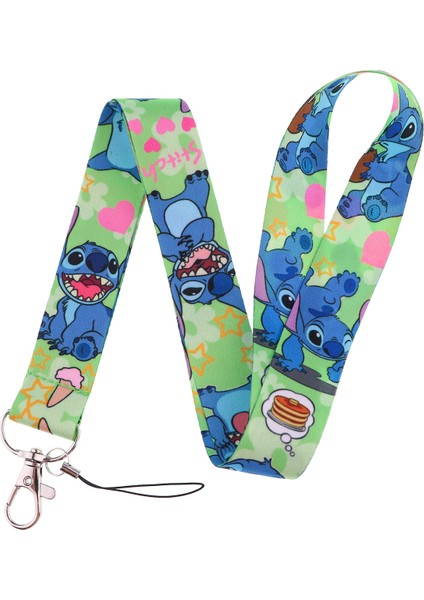 11 Lilo Stitch Anahtarlık Boyunluklar Kimlik Kartı Tutucu Kımlık Kartı Geçiş Spor Salonu Cep Telefonu Rozeti Tutucu Anahtar Kayışı Webbings Şeritler (Yurt Dışından)