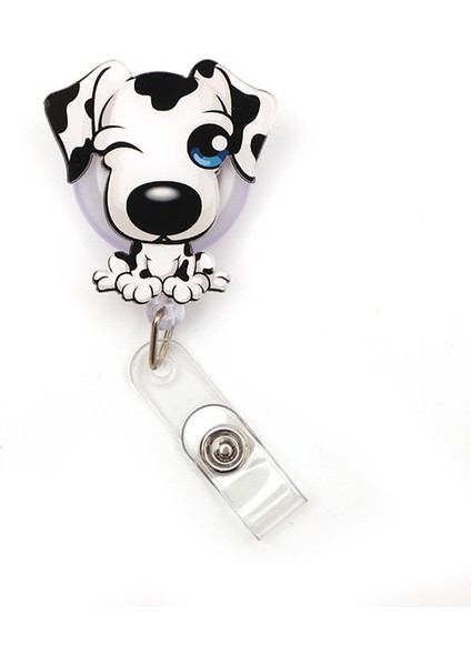 Koyu Gri Hayvan Tarzı Komik Köpek Geri Çekilebilir Rozet Makara Hemşire Doktor Kart Tutucu Ofis Hastane Malzemeleri Erkek Kız Isim Kartı (Yurt Dışından)