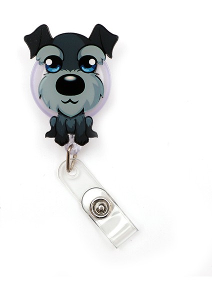 Koyu Gri Hayvan Tarzı Komik Köpek Geri Çekilebilir Rozet Makara Hemşire Doktor Kart Tutucu Ofis Hastane Malzemeleri Erkek Kız Isim Kartı (Yurt Dışından) modelleri