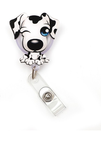 Koyu Gri Hayvan Tarzı Komik Köpek Geri Çekilebilir Rozet Makara Hemşire Doktor Kart Tutucu Ofis Hastane Malzemeleri Erkek Kız Isim Kartı (Yurt Dışından) fırsatları