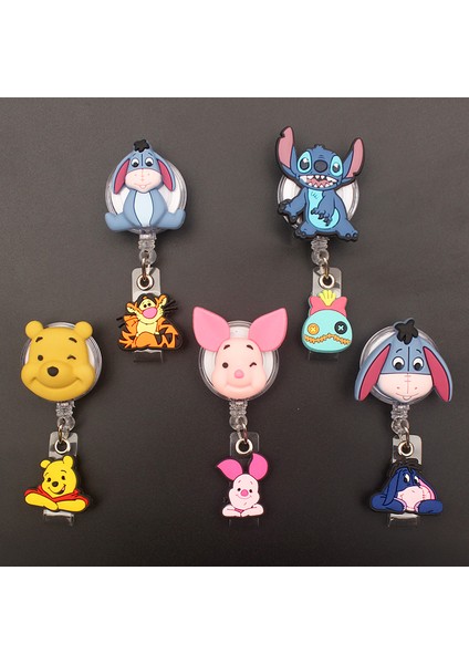 Beyaz Arkadaşlar Winnie Eeyore Piglet Tarzı Geri Çekilebilir Rozet Makara Hemşire Doktor Kart Tutucu Ofis Hastane Adı Kart Malzemeleri (Yurt Dışından) fiyatları