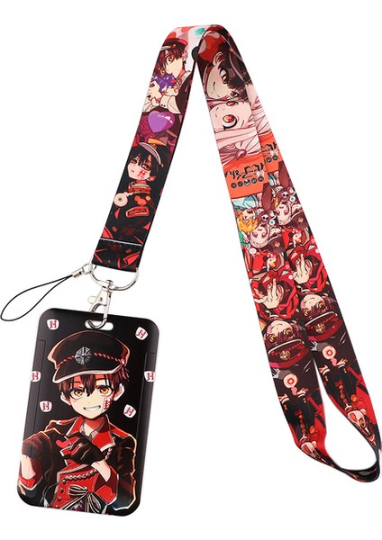 24 CB0181 Anime Kart Kılıfları Kordon Anahtar Kordon Cosplay Rozeti Kımlık Kartları Sahipleri Boyun Askıları Anahtarlıklar Öğrenci Ofis Aksesuarları (Yurt Dışından)