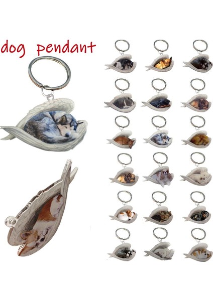 Akrilik Sevimli Köpek Uyuyan Melek Zincirler Hayvan Zinciri Kadın Kızlar Için Kadın Tutucu Araba Çocuklar Hediye Bırak Gemi V9E1 (Yurt Dışından) fiyatları