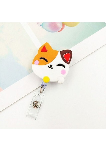 M Serin Çiçekler 60CM Yumuşak Silikon Koruma Geri Çekilebilir Makaralı Isimlik Öğrenciler Hemşire Aksesuarları Sergi Isim Kartı Kimlik Kartı Tutucu (Yurt Dışından)