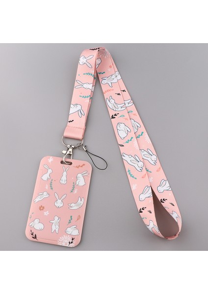 Stil 3 Karikatür Pembe Kordon Sevimli Tavşan Boyun Askısı Anahtar Kordon Kımlık Kartı Spor Telefonu USB Kımlık Tutucu Dıy Boyunluklar (Yurt Dışından) indirimleri