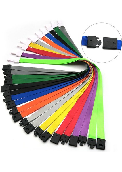 Güvenlik Tokalı Mor Kordon Kart Sahipleri Için 1.5 cm Geniş Boyun Askısı Isim Kartı Öğrenci Kimlik Kartı Yetişkin ve Çocuk Güvenlik Ipi (Yurt Dışından)