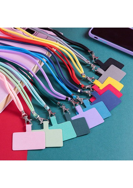 Gül Pembe Ayarlanabilir Telefon Kordon Evrensel Anti-Kayıp Boyun Askısı Kawaii Asılı Halat Rozeti Tutucu Boyun Kordon Telefon Halat Güvenlik Anahtarlık (Yurt Dışından)
