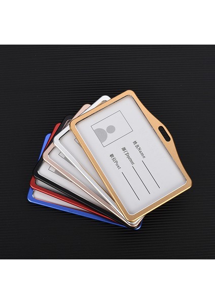 Stil 7 Moda Metal Iş Kimlik Kartı Tutucu Kartları Kapak Bozuk Para Cüzdanı Cüzdan Temizle Banka Kredi Kartı Çantası Okul Ofis Malzemeleri (Yurt Dışından) indirimleri