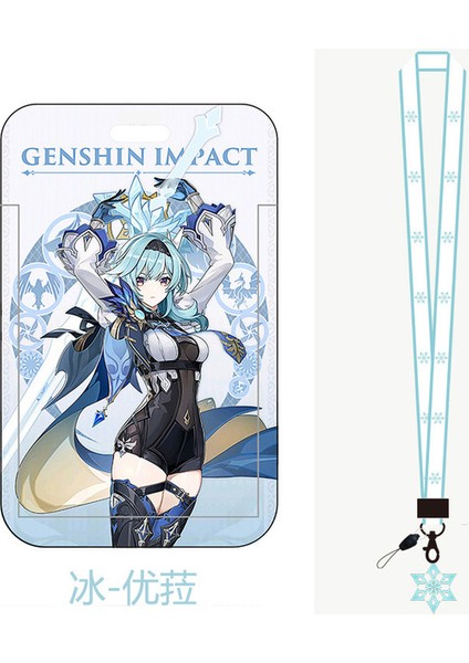 I Oyun Genshin Anime Kart Kılıfları Kimlik Kartı Kordon Aksesuarı Anahtar Kordon Cosplay Rozeti Kımlık Kartları Sahipleri Boyun Askıları Anahtarlıklar (Yurt Dışından)