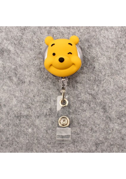 Gri Disney Karikatür Winnie The Pooh Geri Çekilebilir Rozet Makara Hemşire Doktor Kart Tutucu Ofis Hastane Malzemeleri Erkek Kız Isim Kartı (Yurt Dışından)
