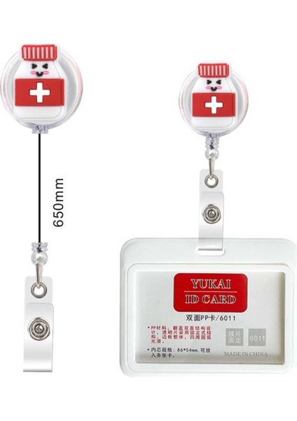 18 Yeni Sevimli Tıbbi Malzemeler 60 cm Silika Jel Geri Çekilebilir Rozet Makara Hemşire Doktorlar Sergi Enfermera Isim Kartı Kımlık Kartı Göğüs (Yurt Dışından)