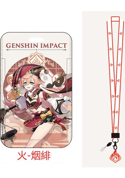 Z Oyunu Genshin Anime Kart Kılıfları Kimlik Kartı Kordon Aksesuarı Anahtar Kordon Cosplay Rozeti Kımlık Kartları Sahipleri Boyun Askıları Anahtarlıklar (Yurt Dışından)