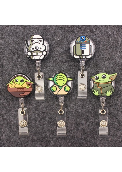Gül Kırmızı Disney Karikatür Star Wars Tarzı Rozet Makara Hemşire Işçiler Enfermera Kımlık Tutucu Kız Erkek Geri Çekilebilir Kartvizit Tutucu Aksesuarı (Yurt Dışından)