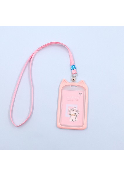 Stil 6 Sevimli Karikatür Kedi Kart Tutucu Geri Çekilebilir Makara ile Kimlik Tutucu Ipi Rozet Tutucu Kolaylık Öğrenci Otobüsü Kımlık Kartı Tutucu (Yurt Dışından)