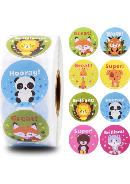 CS10 Dinozor Çıkartmalar Çocuklar Için 500 Adet 1 Inç Kendinden Yapışkanlı Sızdırmazlık Etiketleri Karikatür Desenleri Çocuklar Için Dekoratif Kitap Çıkartmaları (Yurt Dışından) indirimleri