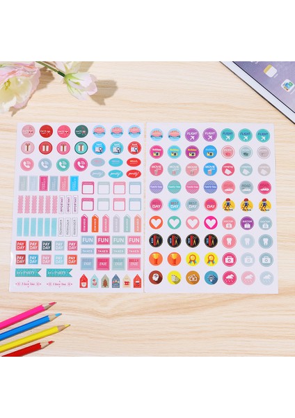 Stil 1 2 Sayfalık Masa Duvar Takvimi Etkinlik Çıkartmaları Defterler Günlüğü Aylık Planlayıcısı Etiket Scrapbooking Haftalık Sekmeler Çıkartmalar Ofis Kaynağı (Yurt Dışından) fırsatları