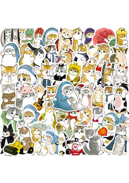 Kedi 50 Adet 10/30/50 Adet Kawaii Kedi Karikatür Çıkartmalar Sevimli Hayvan Estetik Çıkartmaları Karalama Defteri Dizüstü Telefon Bagaj Araba Graffiti Etiket Çocuk Oyuncağı (Yurt Dışından)